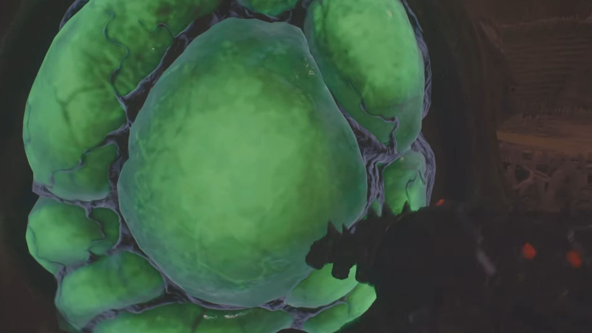 Destroying one of the beast's organ in Doom The Dark Ages 'Belly of the Beast' mission (Image via Sportskeeda Gaming | Bethesda Softworks)